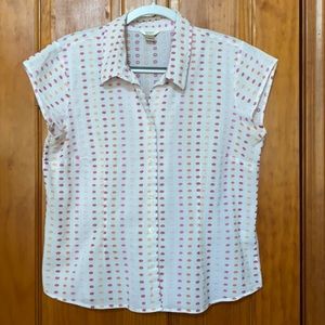 Christopher & Banks cap sleeve button down blouse